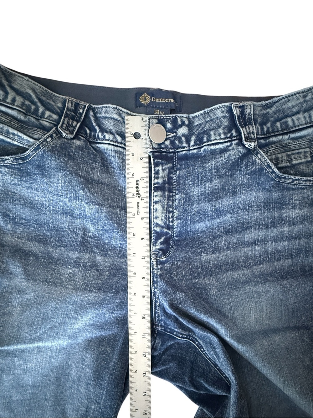 Democracy Ab”solution” Cropped Raw Hem Stretch Jeans Women’s Size 18W - Picture 11 of 13